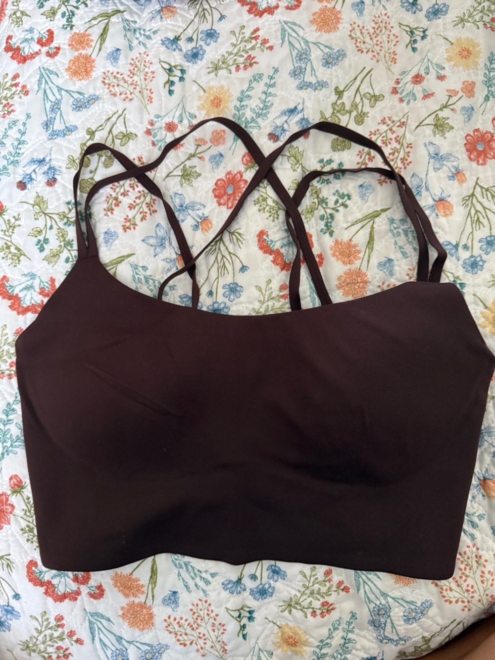 Offline by Aerie Supportive Sports Bra in Deep Brown